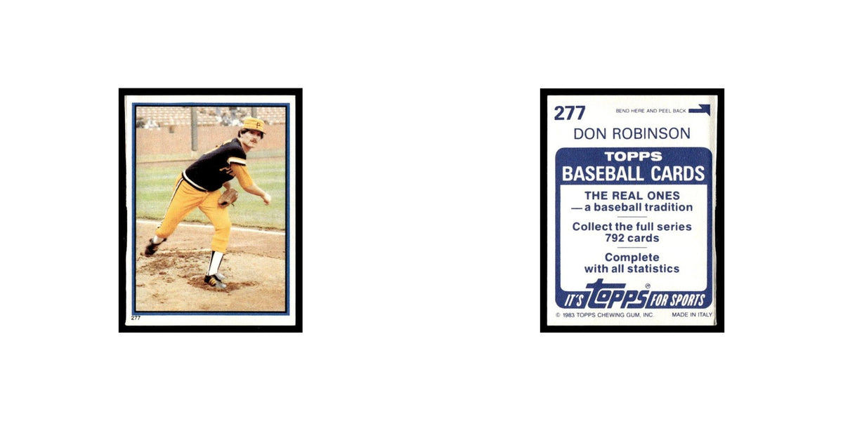 Don Robinson 1983 Topps Stickers #277 Pittsburgh Pirates Baseball Card NM