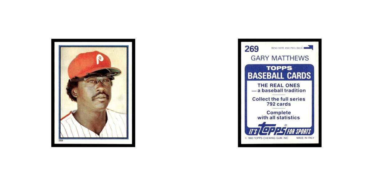 Gary Matthews 1983 Topps Stickers #269 Philadelphia Phillies Baseball Card NM
