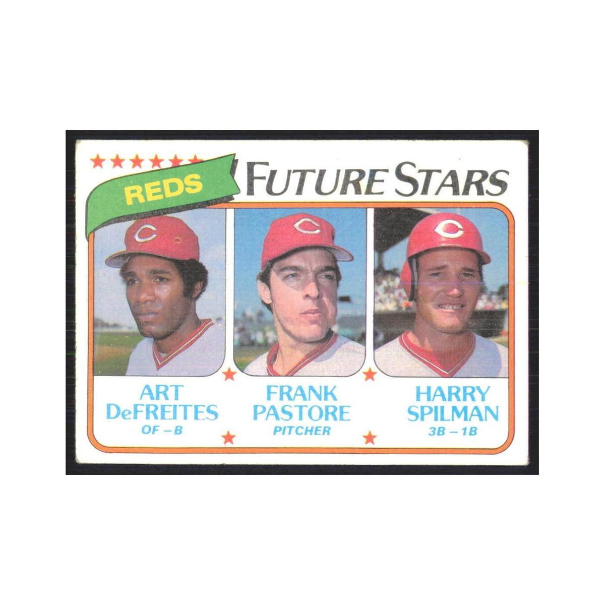1980 Topps Art DeFreites/Frank Pastore/Harry Spilman RC Reds #677