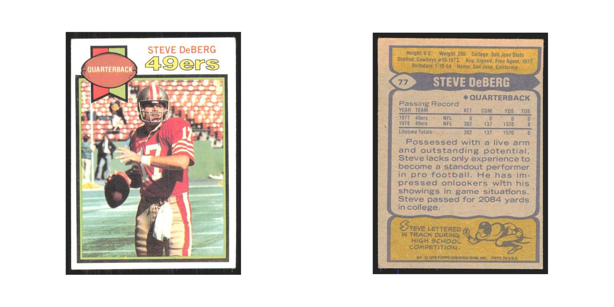 1979 Topps Steve DeBerg 49ers #77