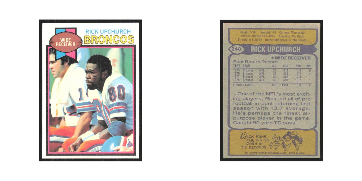 1979 Topps Rick Upchurch Broncos #240.0