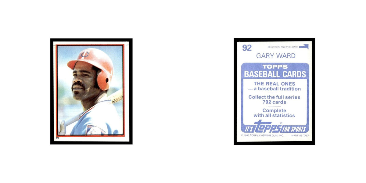 Gary Ward 1983 Topps Stickers #92 Minnesota Twins Baseball Card NM