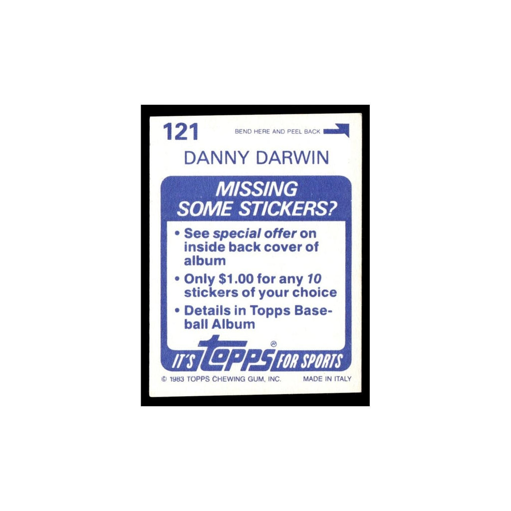 Danny Darwin 1983 Topps Stickers #121 Texas Rangers Baseball Card NM