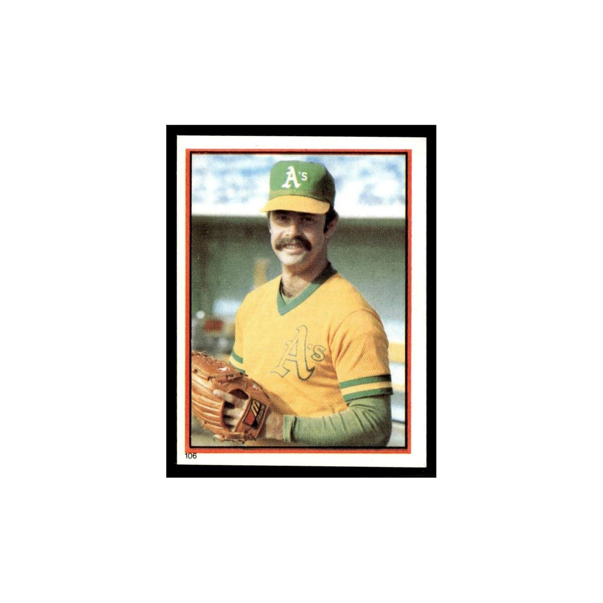Rick Langford 1983 Topps Stickers #106 Oakland Athletics Baseball Card NM