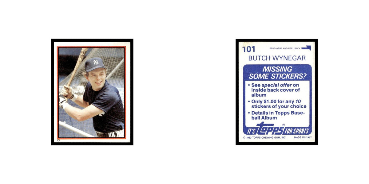 Butch Wynegar 1983 Topps Stickers #101 New York Yankees Baseball Card NM
