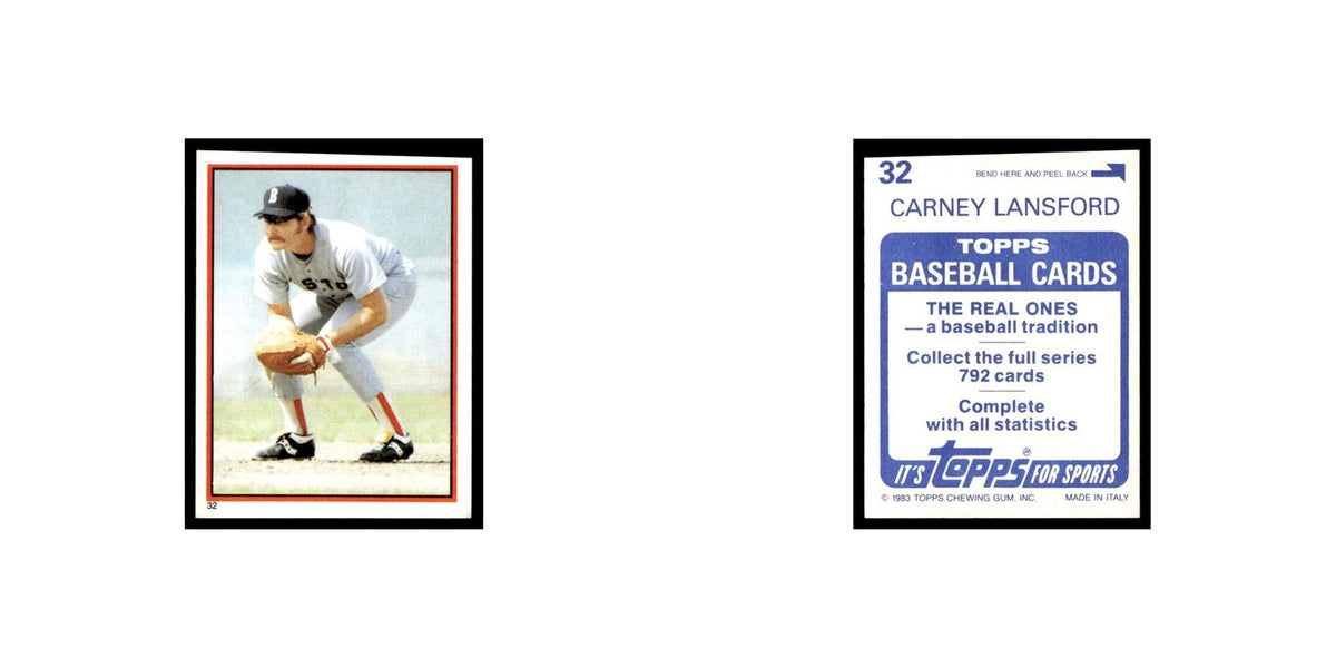 Carney Lansford 1983 Topps Stickers #32 Boston Red Sox Baseball Card NM