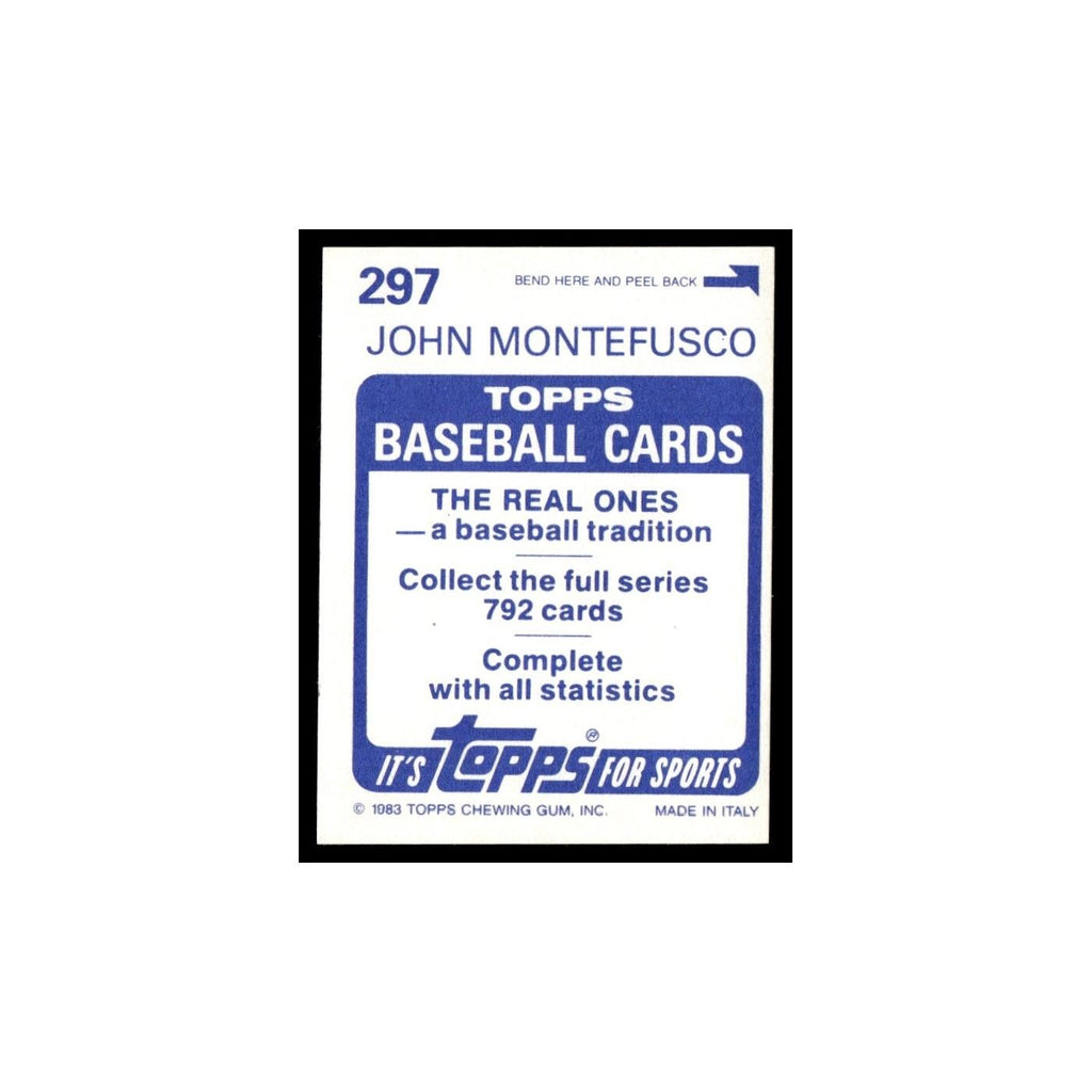 John Montefusco 1983 Topps Stickers #297 San Diego Padres Baseball Card NM
