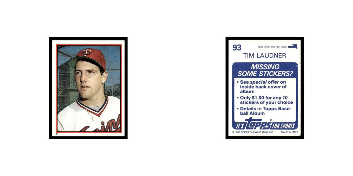 Tim Laudner 1983 Topps Stickers #93 Minnesota Twins Baseball Card NM