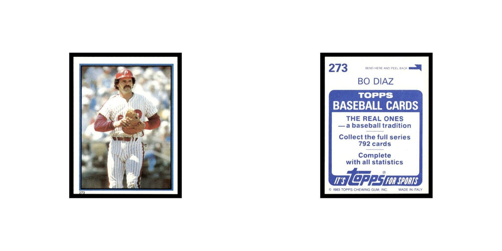 Bo Diaz 1983 Topps Stickers #273 Philadelphia Phillies Baseball Card NM