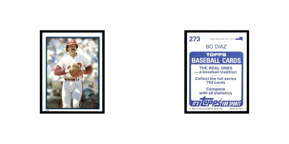 Bo Diaz 1983 Topps Stickers #273 Philadelphia Phillies Baseball Card NM
