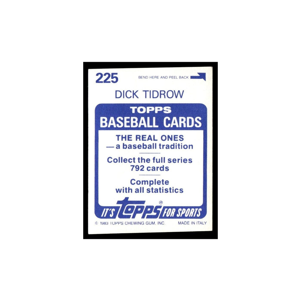 Dick Tidrow 1983 Topps Stickers #225 Chicago Cubs Baseball Card NM