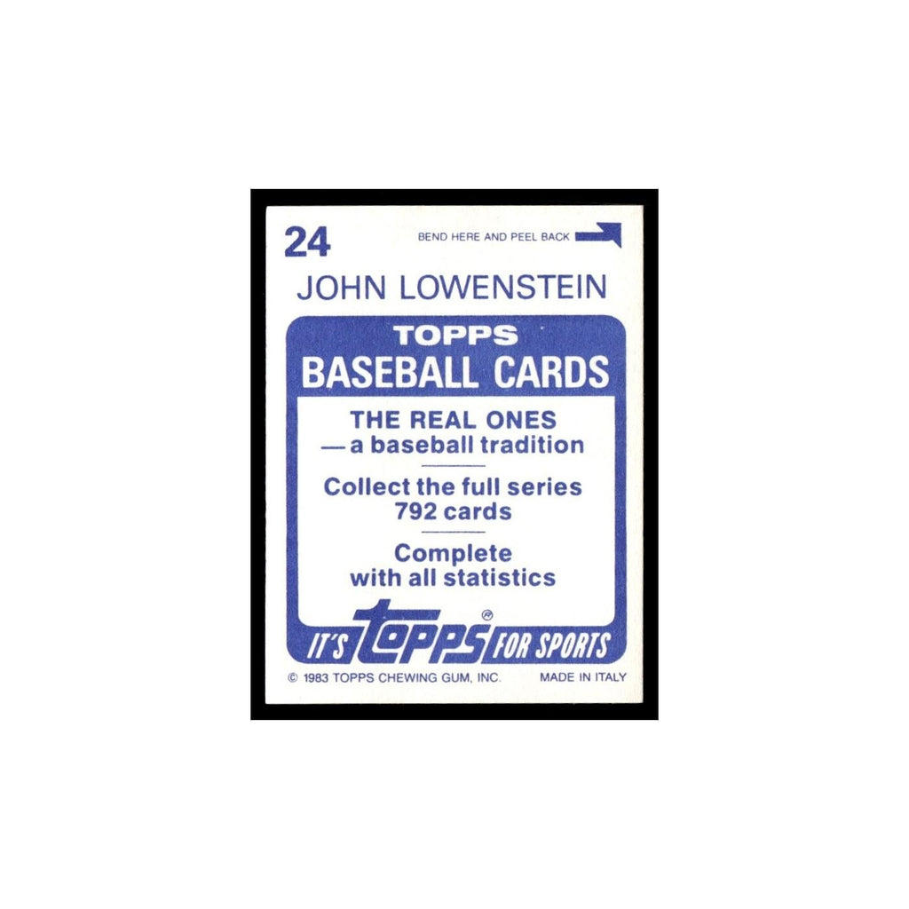 John Lowenstein 1983 Topps Stickers #24 Baltimore Orioles Baseball Card NM