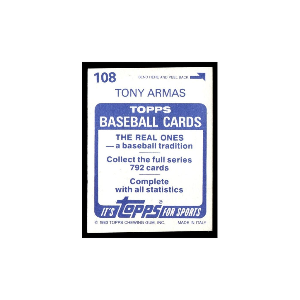 Tony Armas 1983 Topps Stickers #108 Oakland Athletics Baseball Card NM