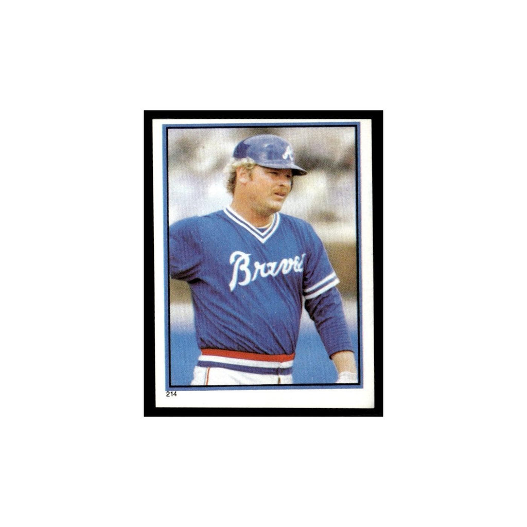 Bob Horner 1983 Topps Stickers #214 Atlanta Braves Baseball Card NM