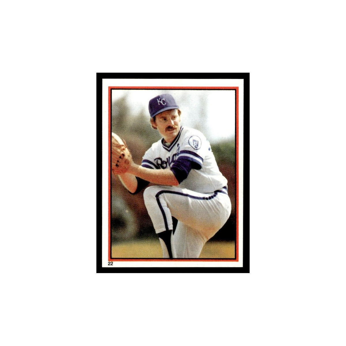 Dan Quisenberry 1983 Topps Stickers #22 Kansas City Royals Baseball Card NM