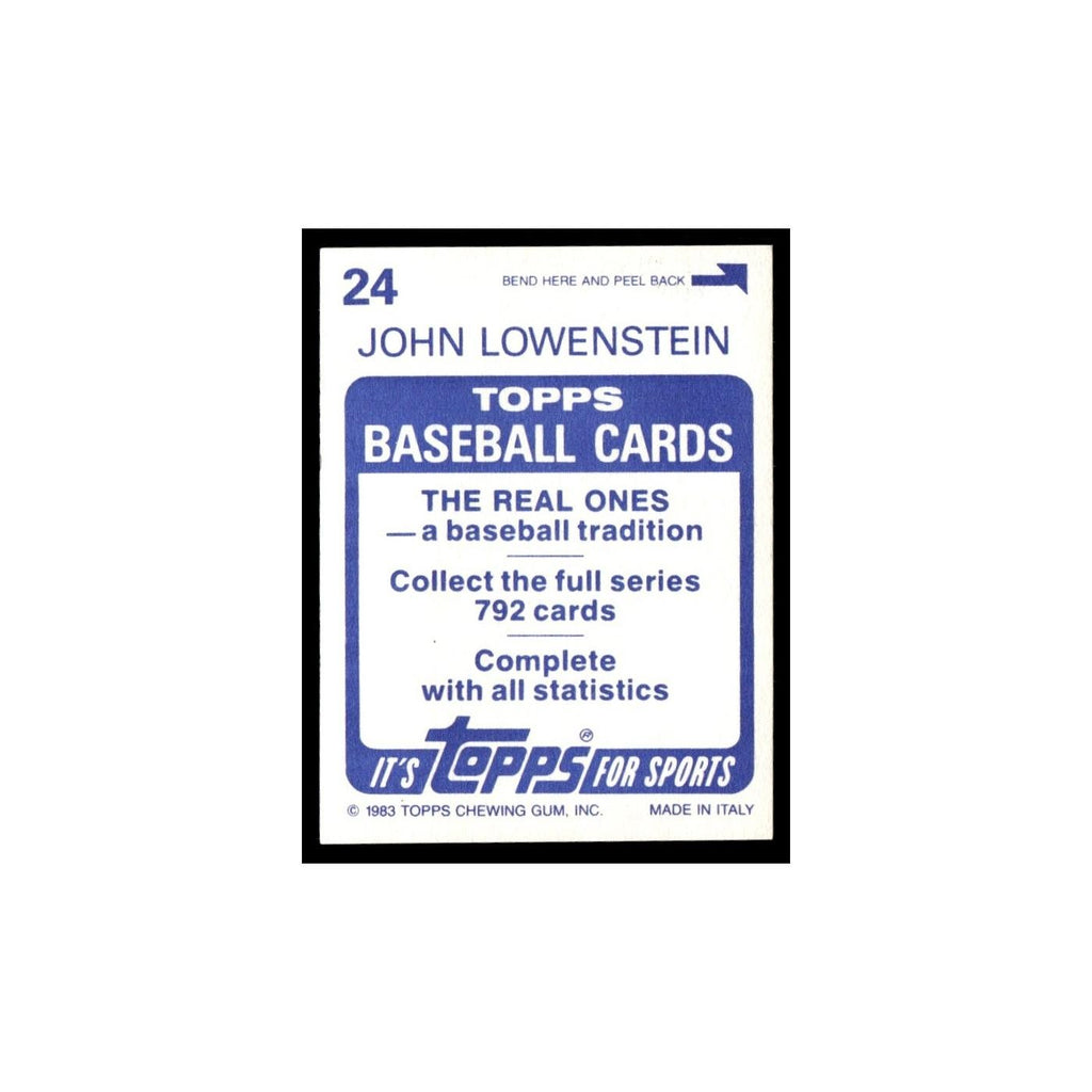 John Lowenstein 1983 Topps Stickers #24 Baltimore Orioles Baseball Card NM