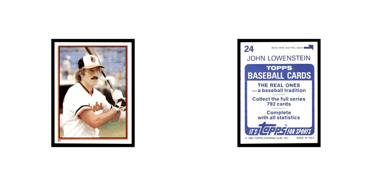 John Lowenstein 1983 Topps Stickers #24 Baltimore Orioles Baseball Card NM