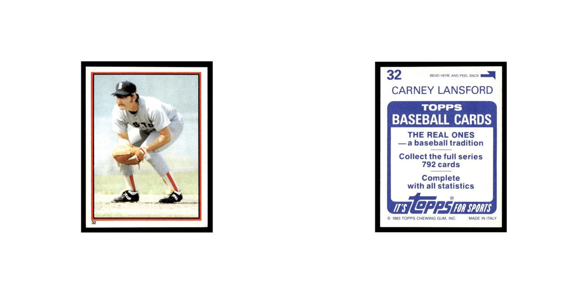 Carney Lansford 1983 Topps Stickers #32 Boston Red Sox Baseball Card NM
