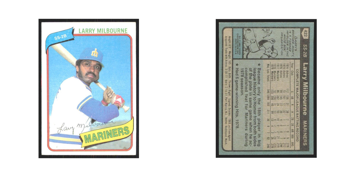 1980 Topps Larry Milbourne Mariners #422