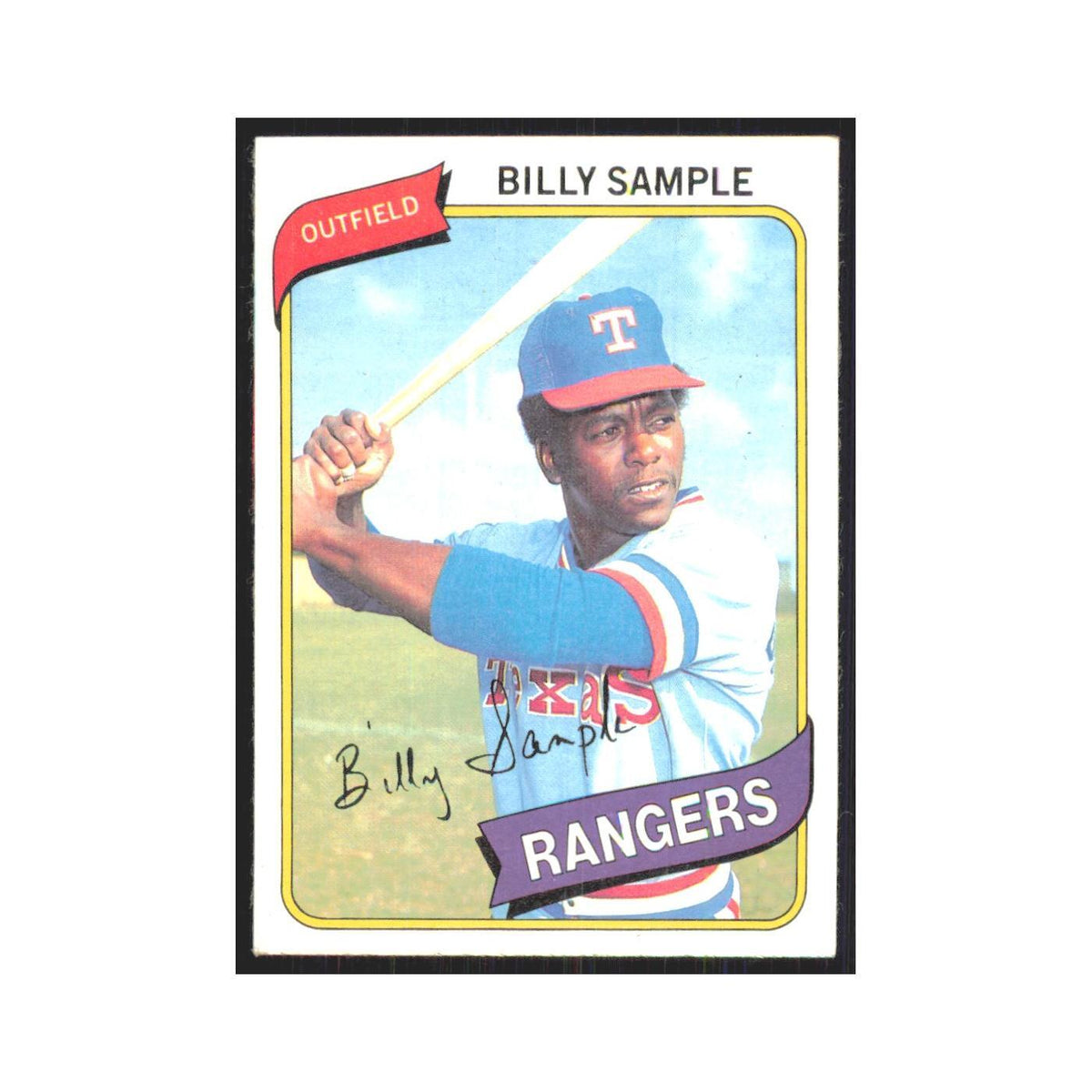 1980 Topps Billy Sample Rangers #458