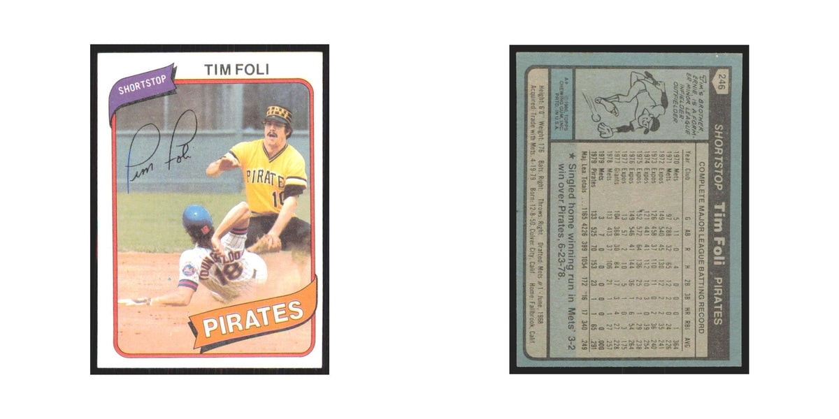 1980 Topps Tim Foli Pirates #246