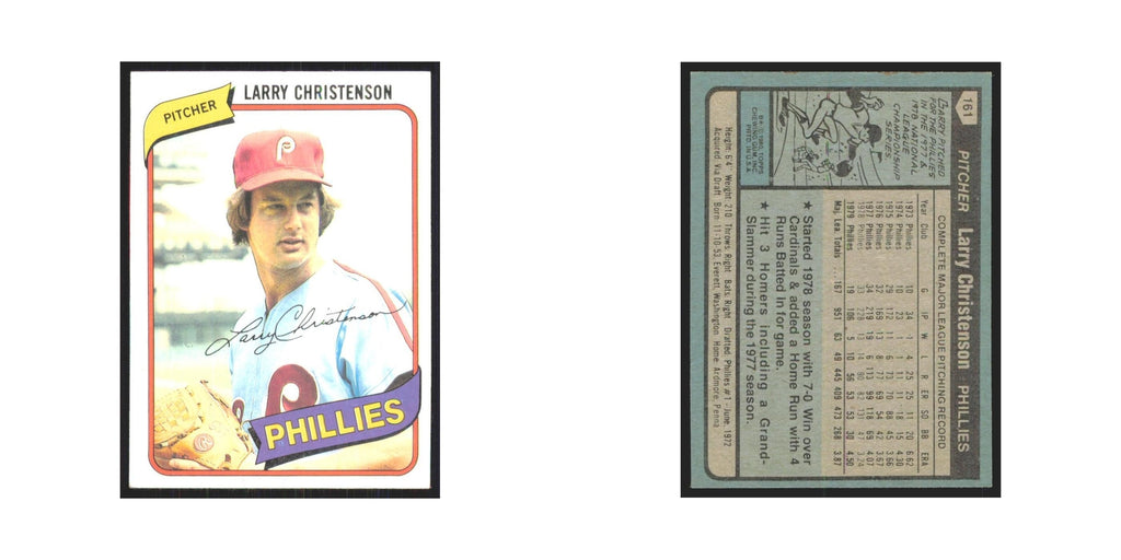 1980 Topps Larry Christenson Phillies #161