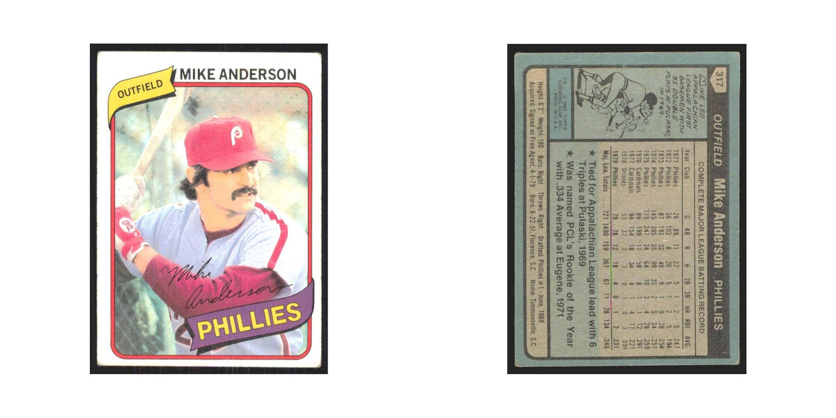 1980 Topps Mike Anderson Phillies #317