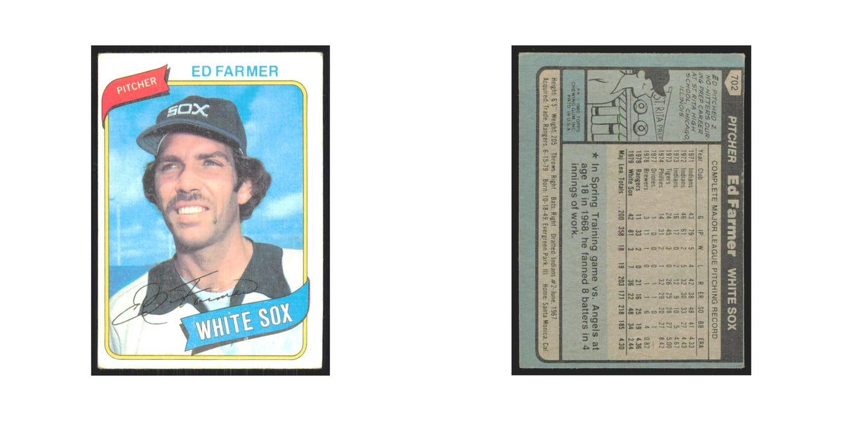 1980 Topps Ed Farmer White Sox #702
