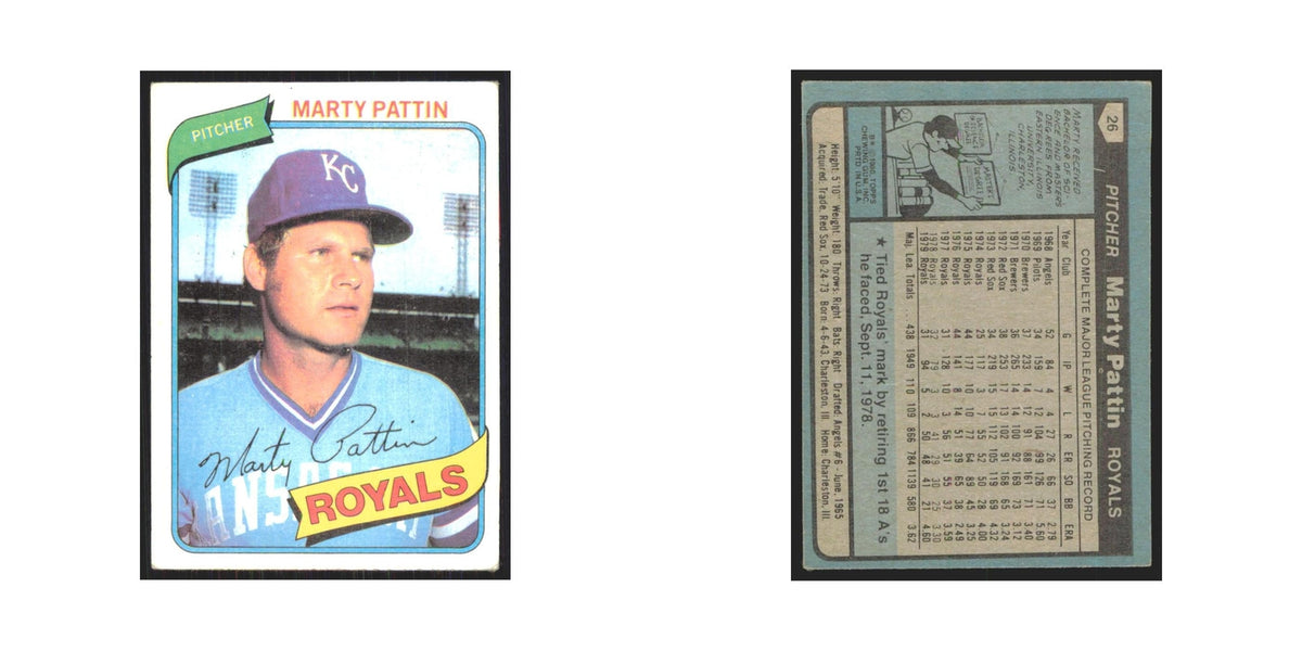 1980 Topps Marty Pattin Royals #26