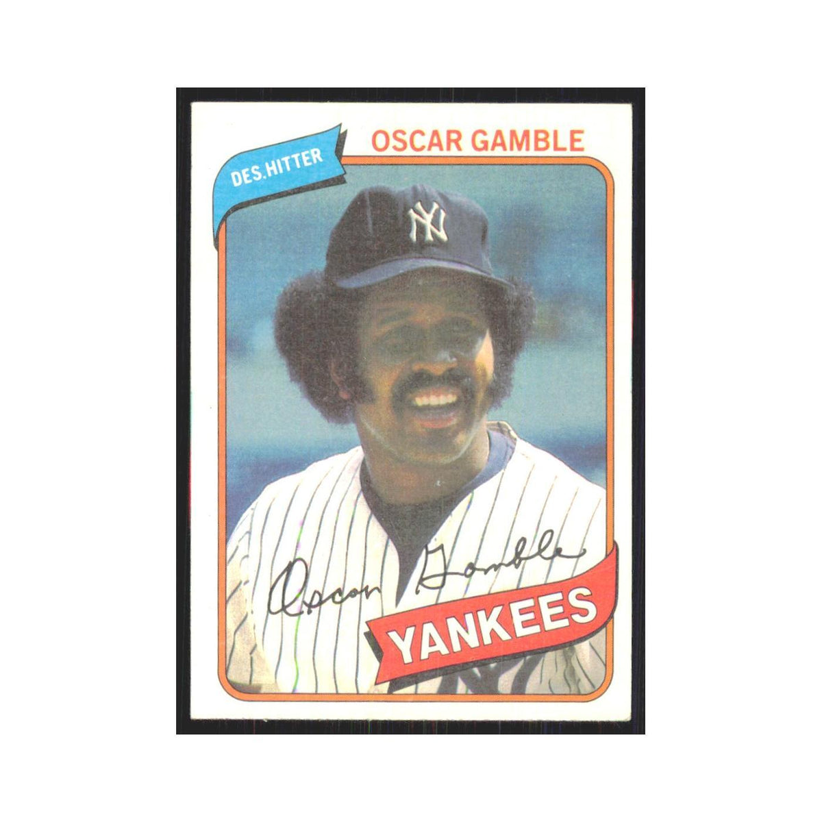 1980 Topps Ocar Gamble Yankees #398
