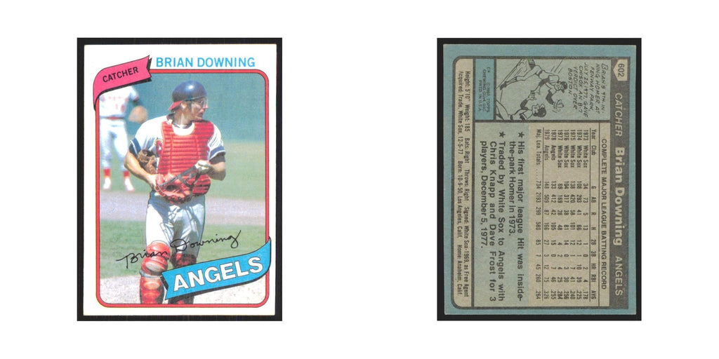 1980 Topps Brian Downing Angels #602