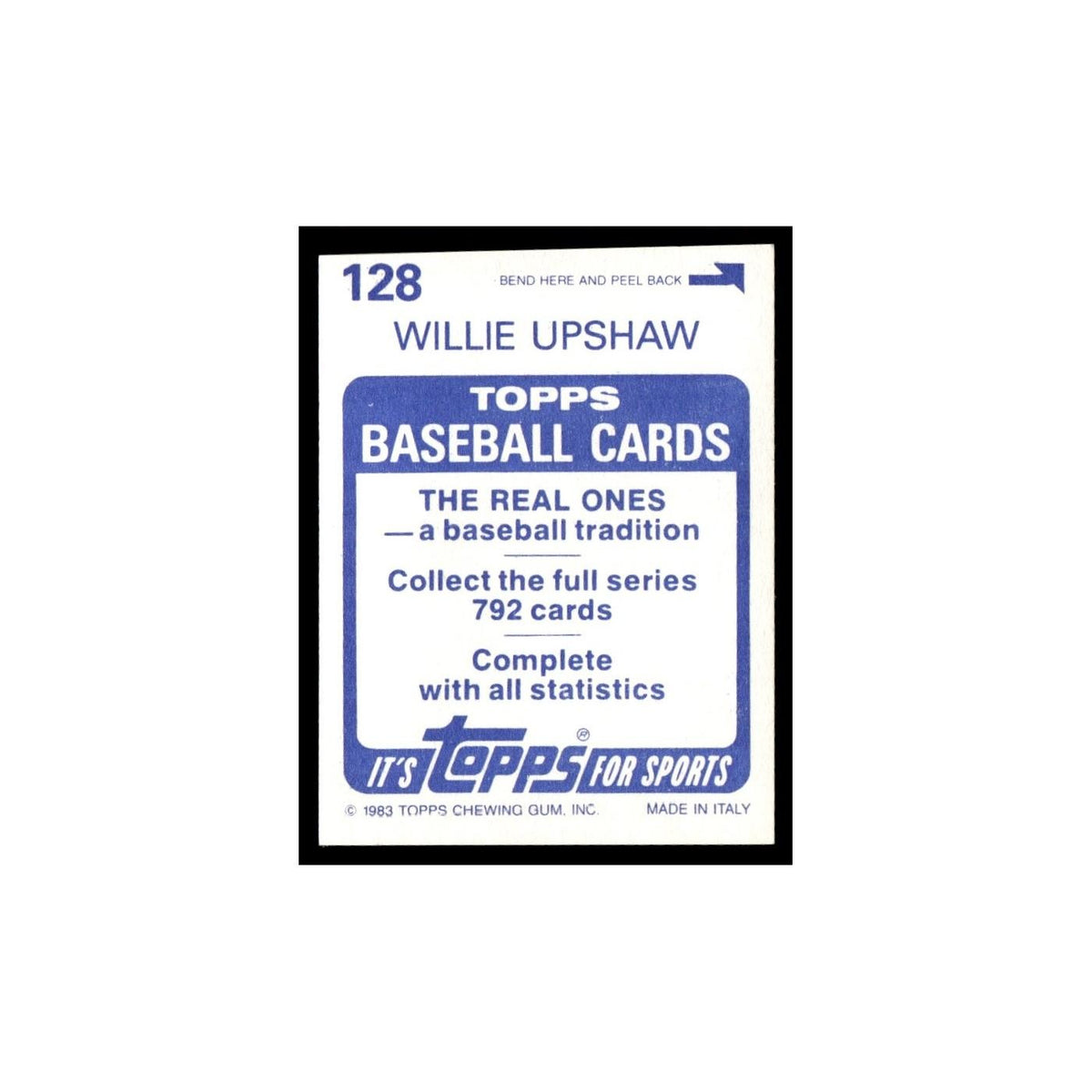 Willie Upshaw 1983 Topps Stickers #128 Toronto Blue Jays Baseball Card NM