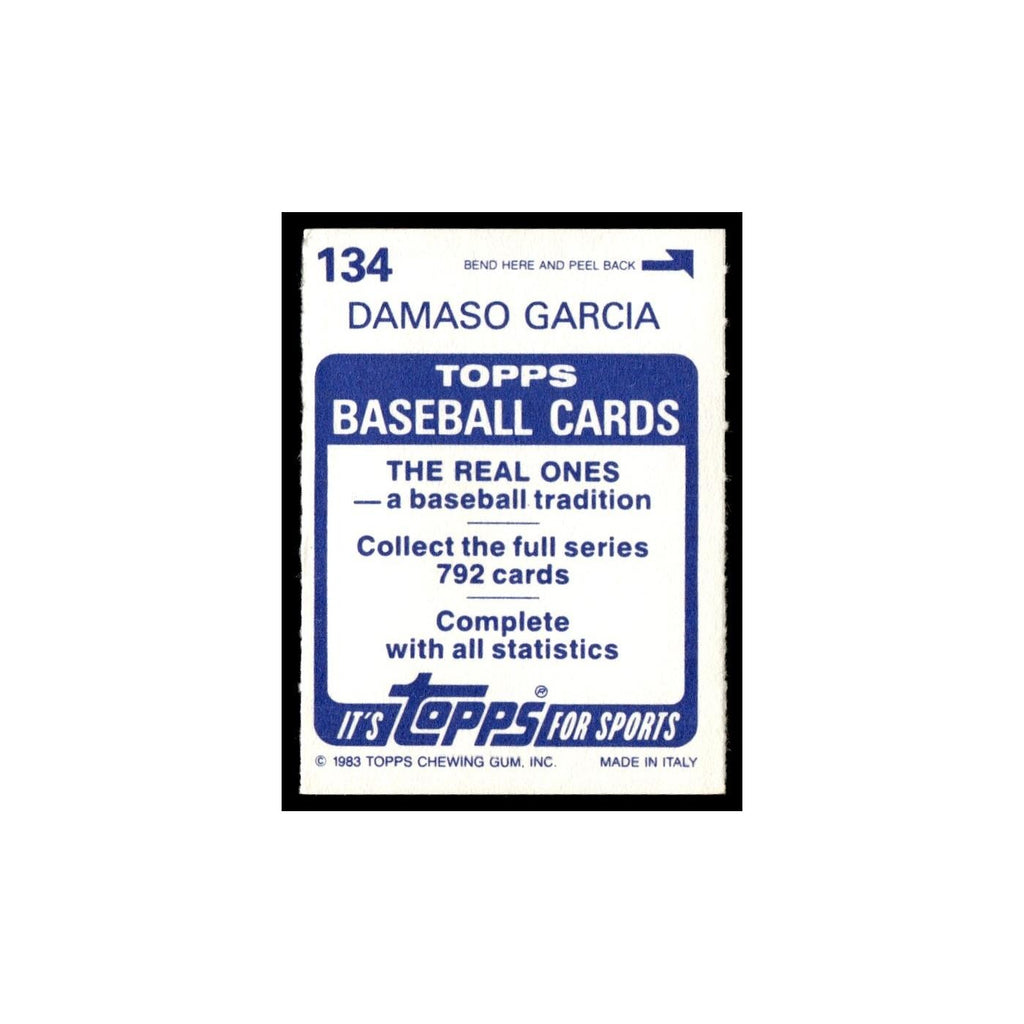 Damaso Garcia 1983 Topps Stickers #134 Toronto Blue Jays Baseball Card NM
