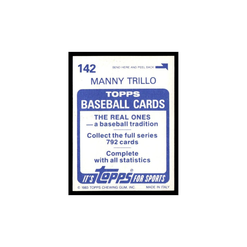 Manny Trillo 1983 Topps Stickers #142 Philadelphia Phillies Baseball Card NM