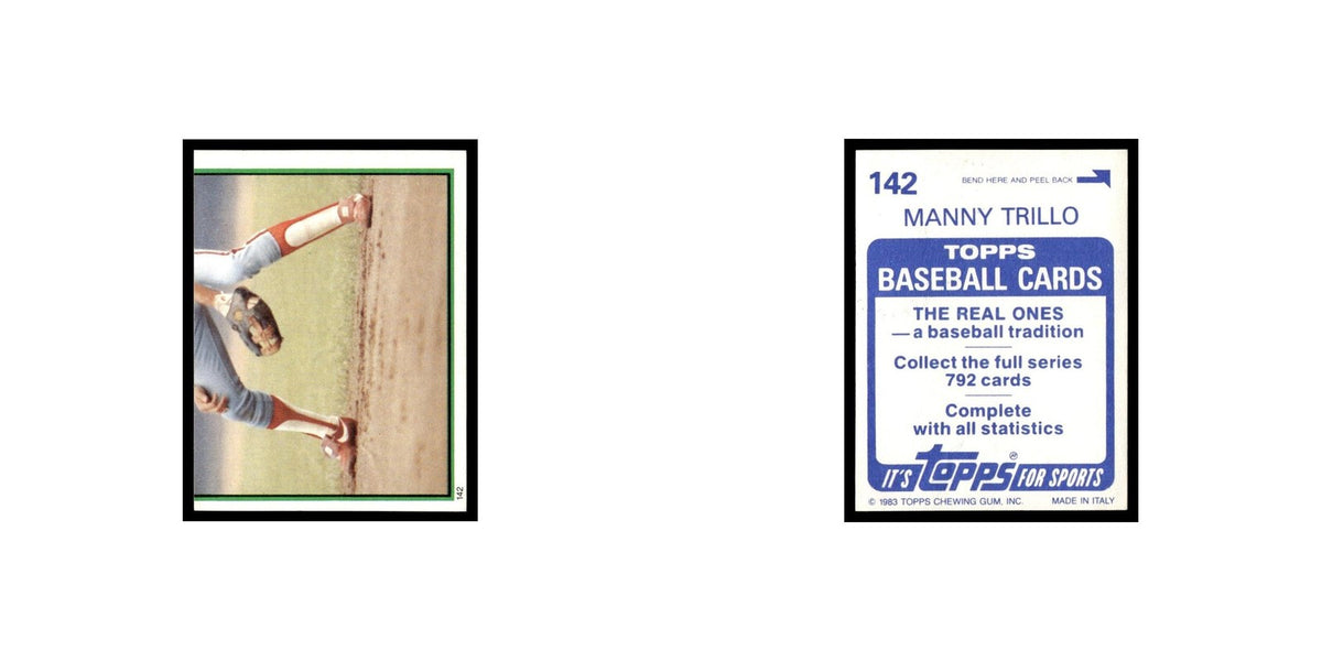 Manny Trillo 1983 Topps Stickers #142 Philadelphia Phillies Baseball Card NM