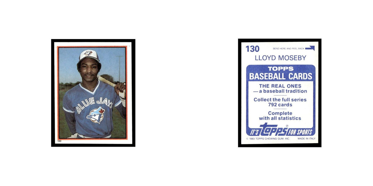 Lloyd Moseby 1983 Topps Stickers #130 Toronto Blue Jays Baseball Card NM