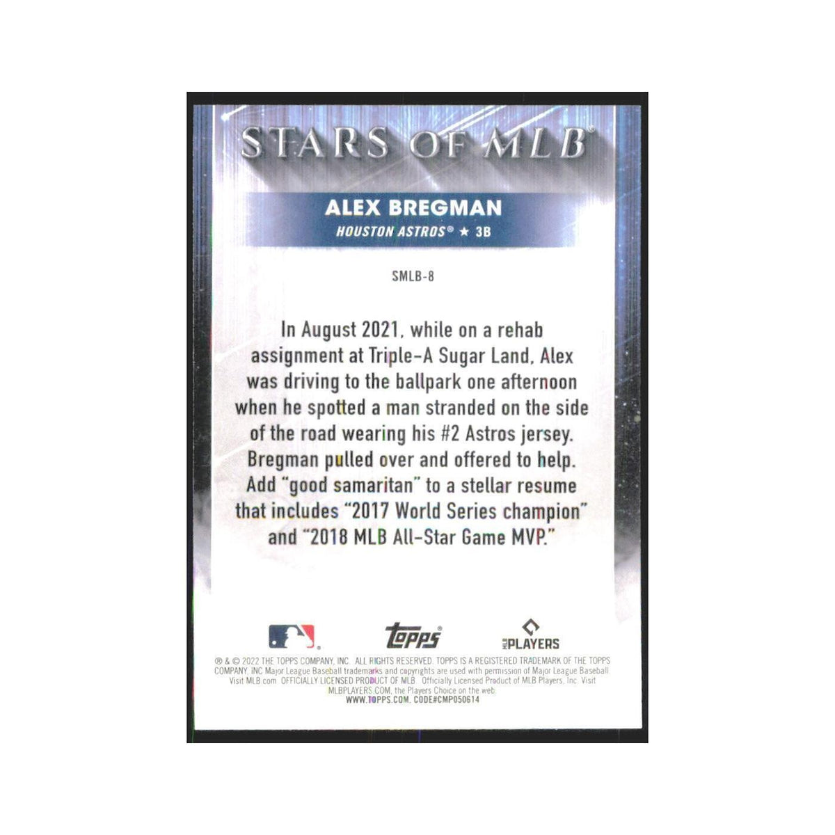 2022 Topps Alex Bregman Astros #SMLB-8