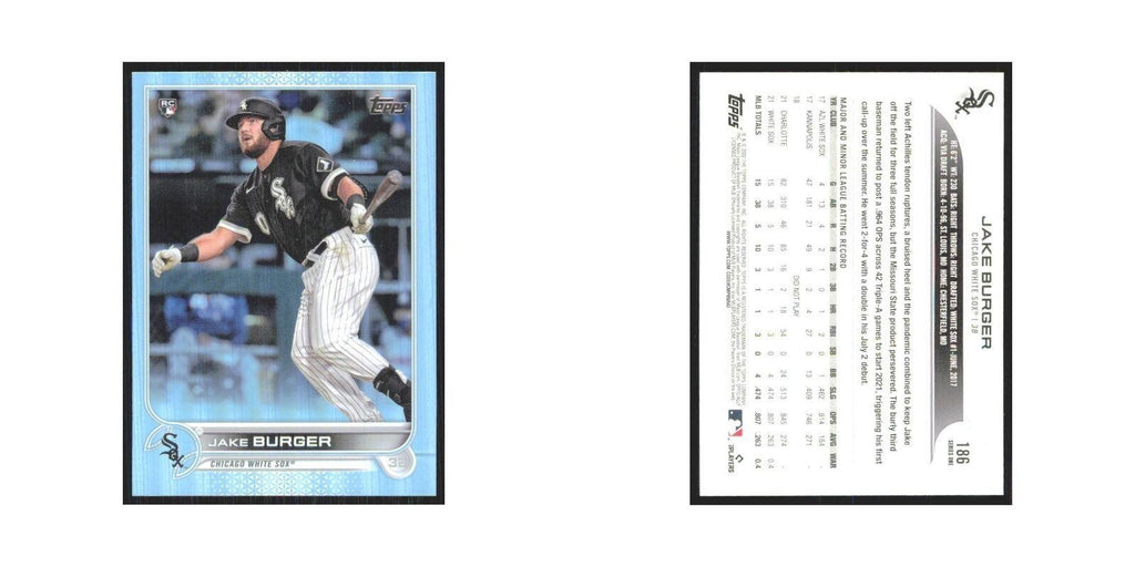 2022 Topps Jake Burger White Sox #186