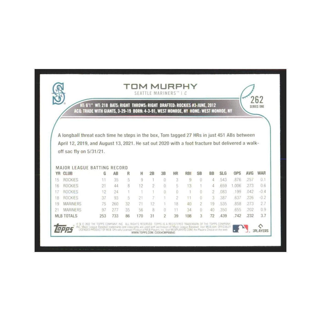 2022 Topps Tom Murphy Mariners #262