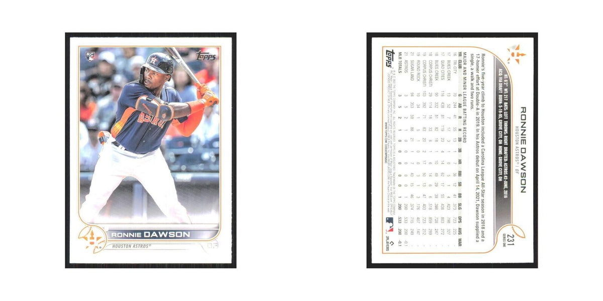 2022 Topps Ronnie Dawson Astros #231
