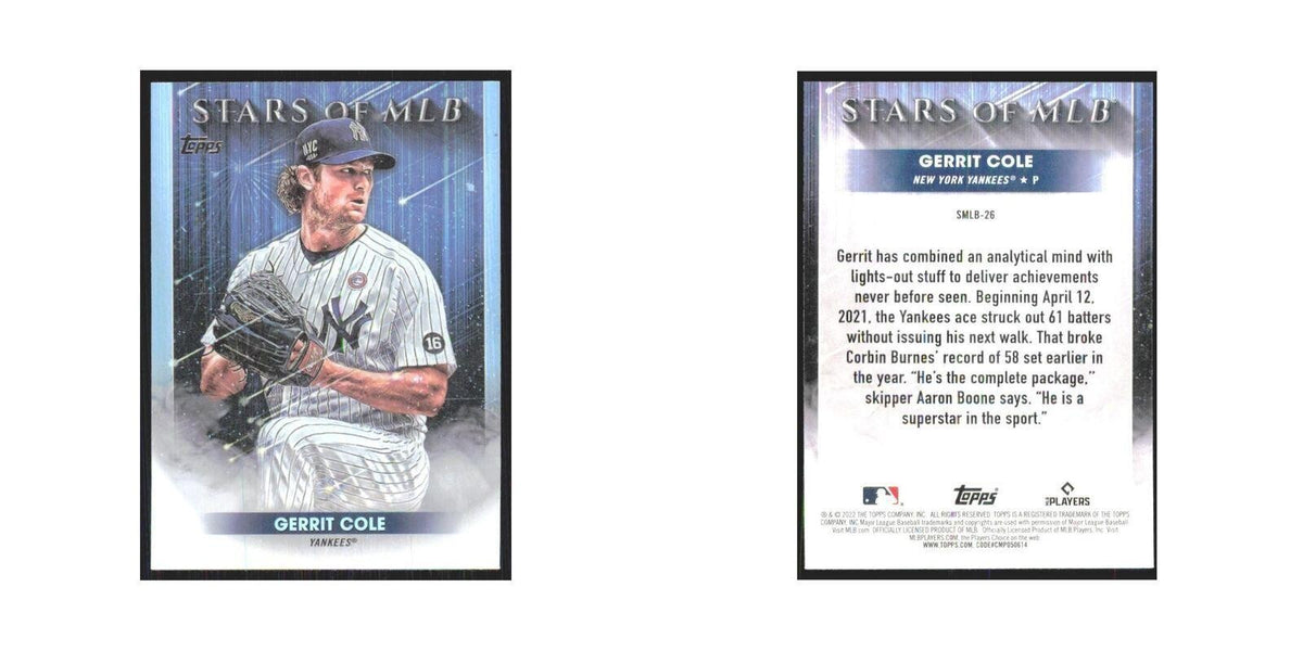 2022 Topps Gerrit Cole Yankees #SMLB-26