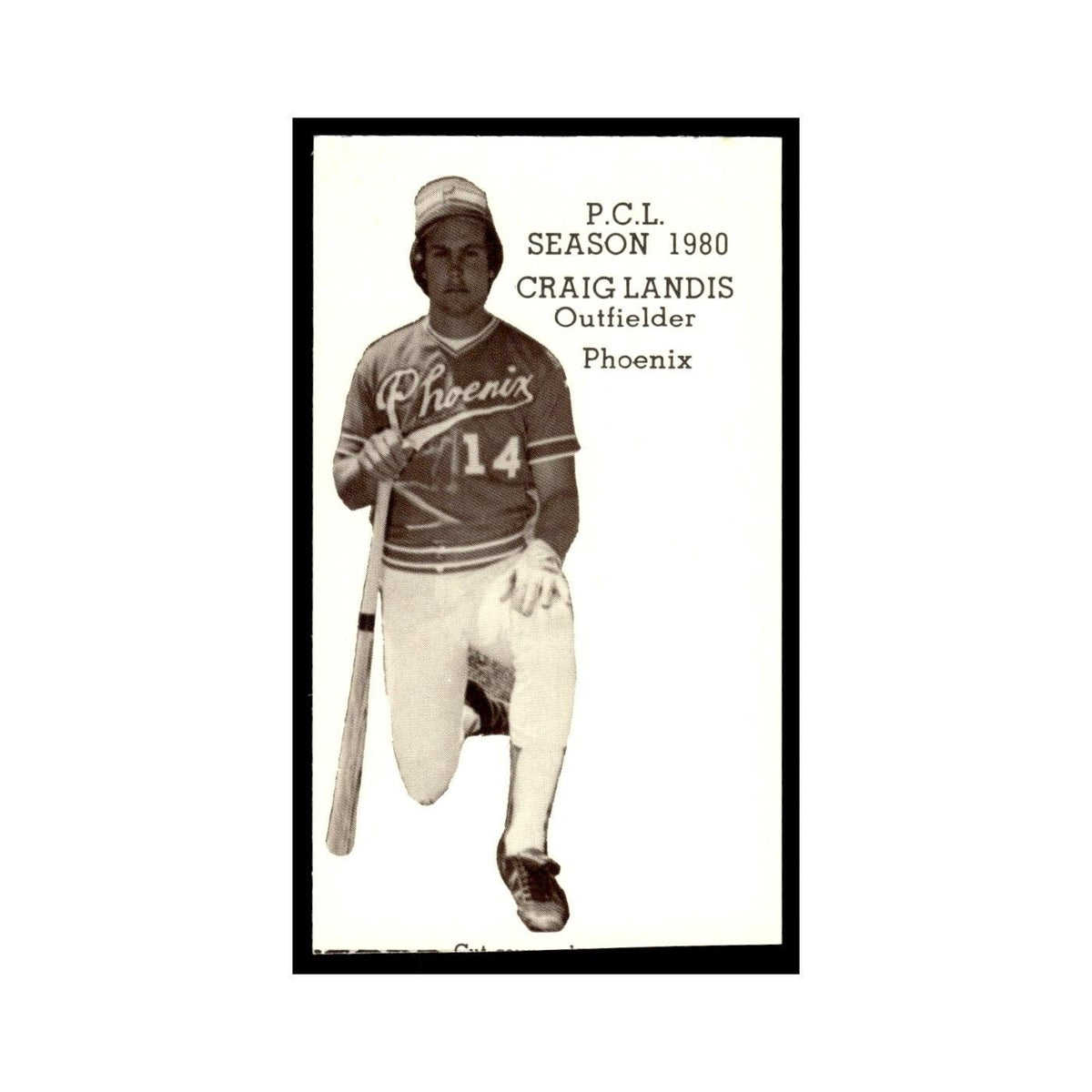 Craig Landis 1980 Valley National Bank #14 Phoenix Giants Baseball Card NM
