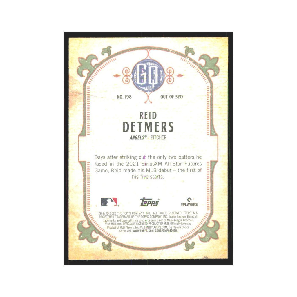 2022 Gypsy Queen Reid Detmers RC Angels #198