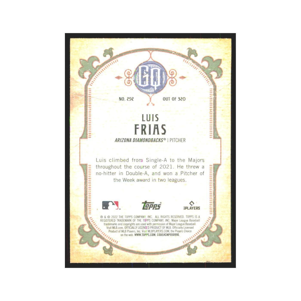 2022 Gypsy Queen Luis Frias RC Diamondbacks #292