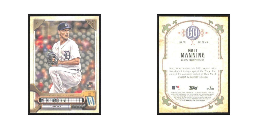 2022 Gypsy Queen Matt Manning RC Tigers #281