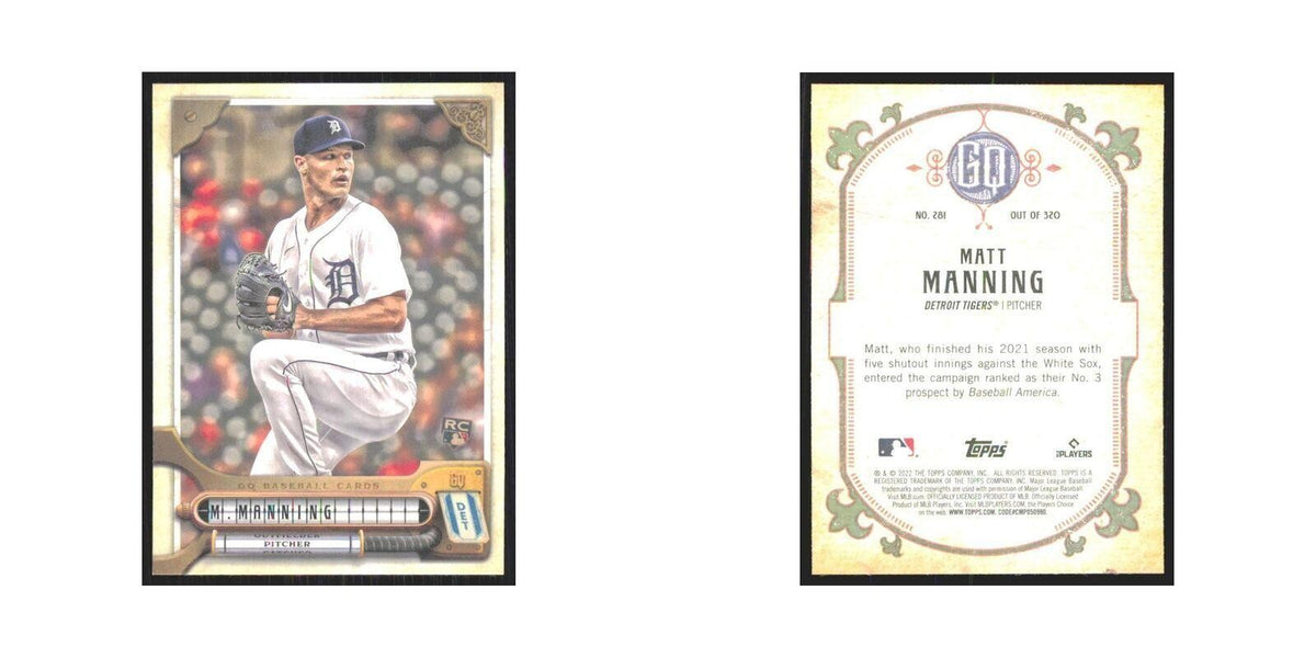2022 Gypsy Queen Matt Manning RC Tigers #281