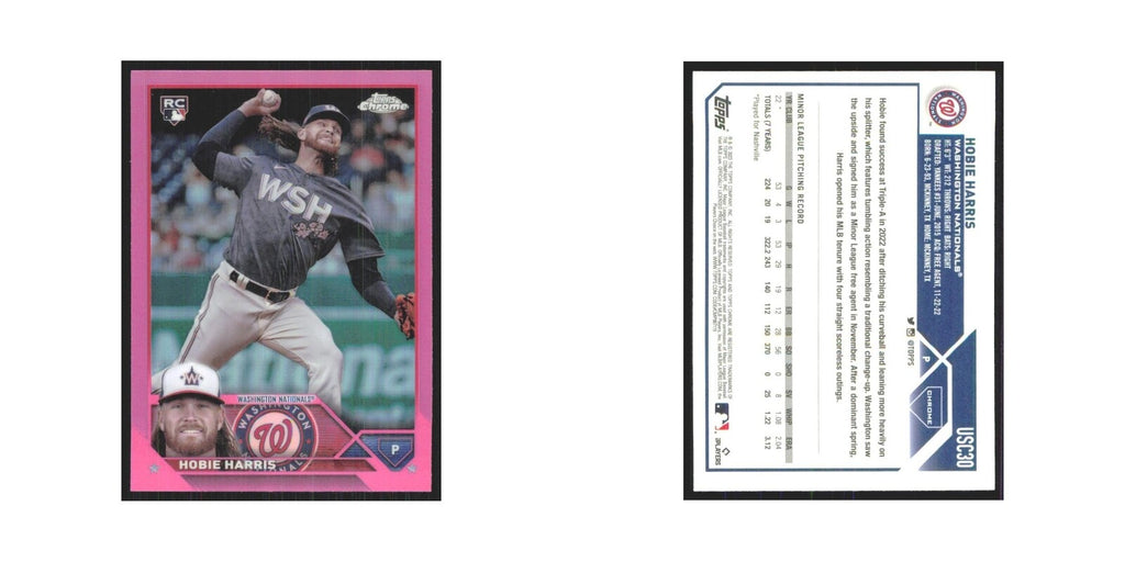 2023 Topps Chrome Refractor Pink Hobie Harris RC Nationals #USC30