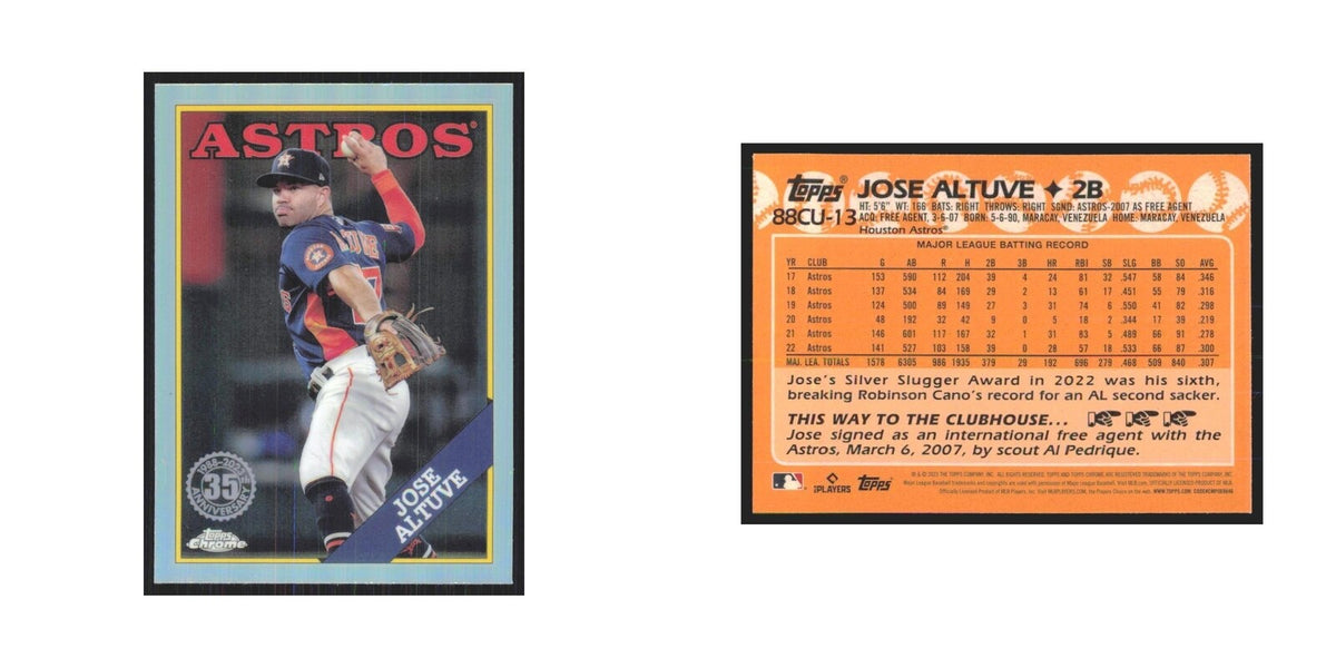 2023 Topps Chrome Refractor Jose Altuve Astros #88CU-13