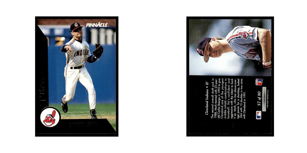 Mark Lewis 1992 Pinnacle Team 2000 #57 Cleveland Indians Baseball Card NM