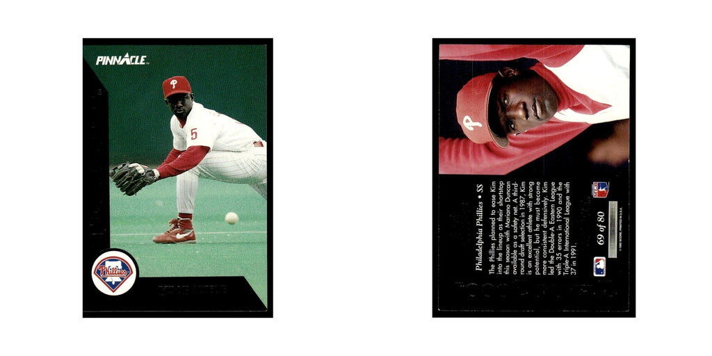 Kim Batiste 1992 Pinnacle Team 2000 #69 Philadelphia Phillies Baseball Card NM